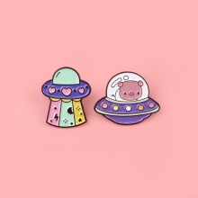 UFO Alien anime alloy brooch pins