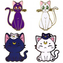 Sailor Moon Luna Cat anime alloy brooch pins