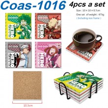 My Hero Academia anime coasters coffee cup mats pads(4pcs a set)