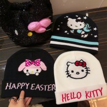 Sanrio Melody kitty Cinnamoroll Kuromi anime knit hat