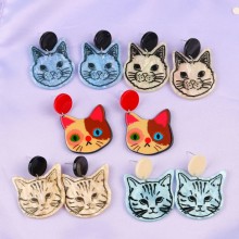 Sweet Cute Dinosaur Cat Acrylic Earrings