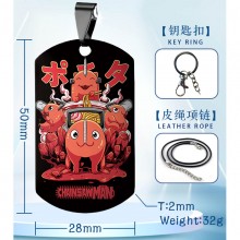 Chainsaw Man anime two-sided necklace keychain Key chains