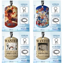 One Piece anime two-sided necklace keychain Key chains