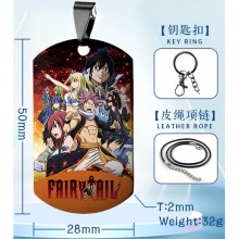 Fairy Tail anime two-sided necklace keychain Key chains