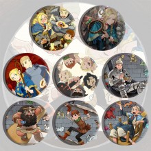 Delicious in Dungeon anime tinplate brooch pins set(8pcs a set)58MM