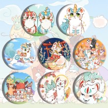 58MM Fabulous Beasts anime tinplate brooch pins set(8pcs a set)