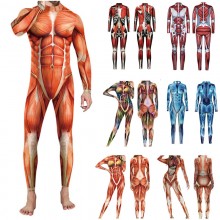 Attack on Titan anime cosplay muscle bodysuit costume