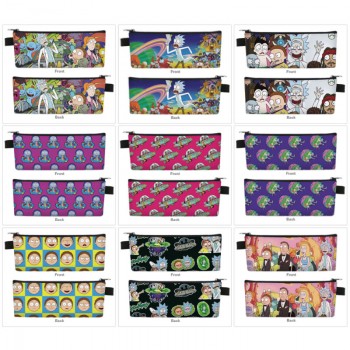 Rick and Morty anime PU zipper pen case pencil bag