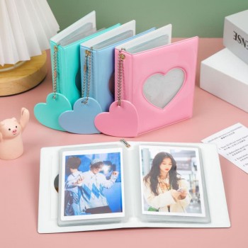 3inch Solid Color Photo Album Love Hollow Photocard Holder