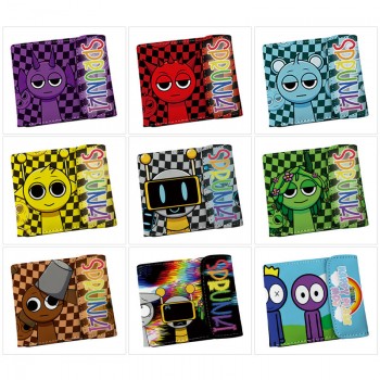 Sprunki Incredibox game snap wallet buckle purse