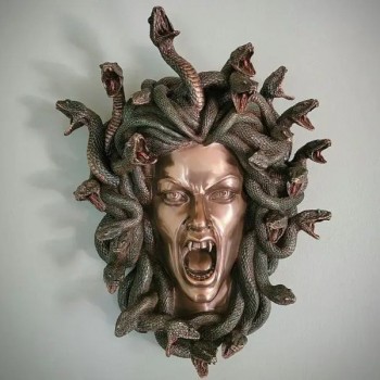 Gothic 3D Head Of Medusa Resin Wall Decor Hanging Plaque