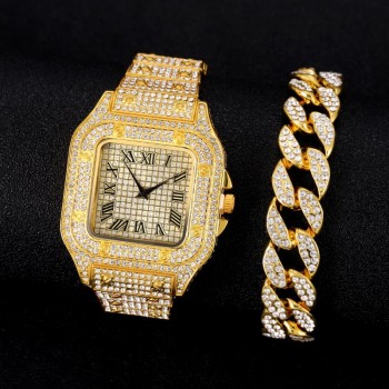 Diamond Watch Luxury Brand Rhinestone Bracelet