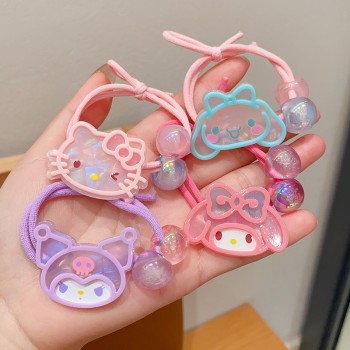 Sanrio Melody kitty Cinnamoroll Kuromi Hair Rope Band Hairpin Charm