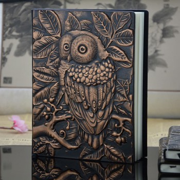 Owl Vintage Embossed Masquerade A5 Notebooks Hardcover PU Cover 100 Sheets