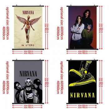 Nirvana band star wall scroll wallscrolls