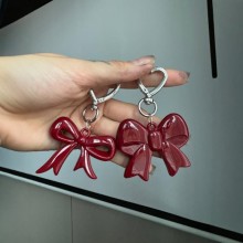 Acrylic Red Heart Bowknot Key Chain KeyChain