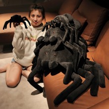 Simulation Black Spider Plush Doll Toys 30-120cm