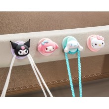 4PCS Sanrio Melody kitty Cinnamoroll Kuromi Car Hook Hanger