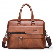 Vintage Men Leather Handbag Crossbody Shoulder Bag