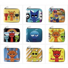 Sprunki Incredibox game zipper wallet purse