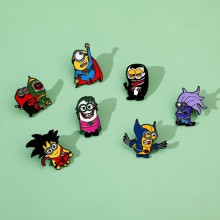 Despicable Me cos Super Hero anime alloy brooch pins