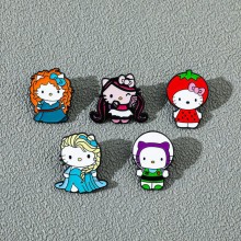 Princess Hello Kitty anime alloy brooch pins