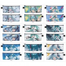 Hatsune Miku anime PU zipper pen case pencil bag