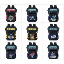 Stitch anime USB nylon backpack school bag