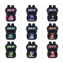 Inside Out anime USB nylon backpack school bag