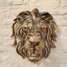 Resin Lion Head Wall Mounted Art Sculpture Decoration