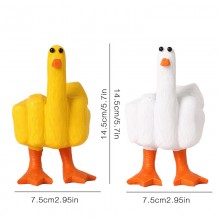 Resin Crafts Middle Finger Fuck Duck Figure Doll