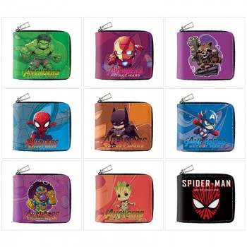 Super Hero Iron Spider Super Man zipper wallet purse