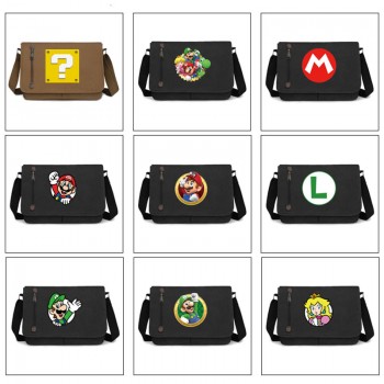 Super Mario anime retro canvas messenger crossbody shoulder bags