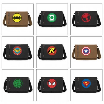 Super Hero Iron Spider Man Thor retro canvas messenger crossbody shoulder bags