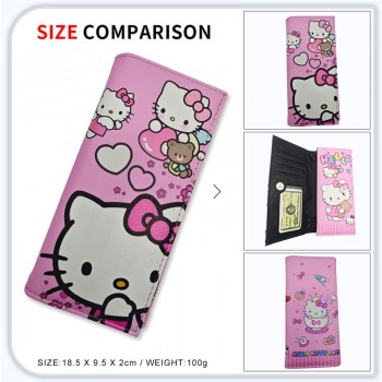 Hello kitty anime long wallets card holder purse