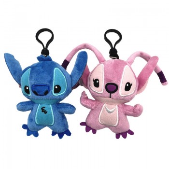 4inches Stitch Angel anime plush doll keychain
