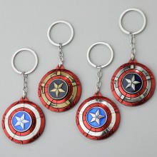 Captain America movable alloy key chain keychains