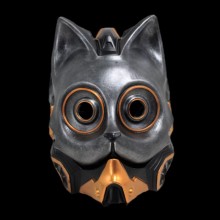 Halloween Punk Cat Cosplay Resin Mask