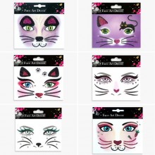 Animal Halloween Carnival Party Face Diamond Temporary Stickers
