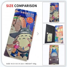 Totoro anime long wallets card holder purse