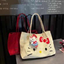 Hello kitty anime canvas handbag shoulder bag