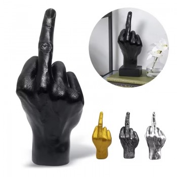 Resin Ornaments of Middle Finger Statue Arts Crafts