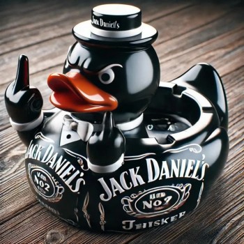 Devil Punk Duck Desktop Middle Finger Statue Ashtray