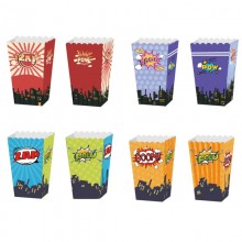 Super Hero Super man paper popcorn box bags(price for 12pcs)