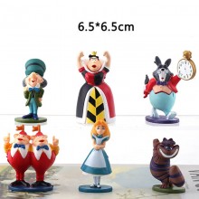 6pcs Alice in Wonderland anime figures set(OPP bag...