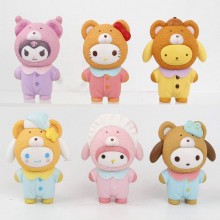 6pcs Sanrio Melody kitty Cinnamoroll Kuromi anime ...