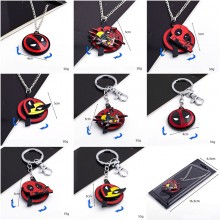 Deadpool movable key chain/necklace