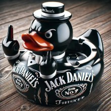 Devil Punk Duck Desktop Middle Finger Statue Ashtr...