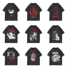 Berserk anime short sleeve wash water worn-out cot...