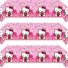 Hello Kitty anime disposable tableclothes birthday party decoration